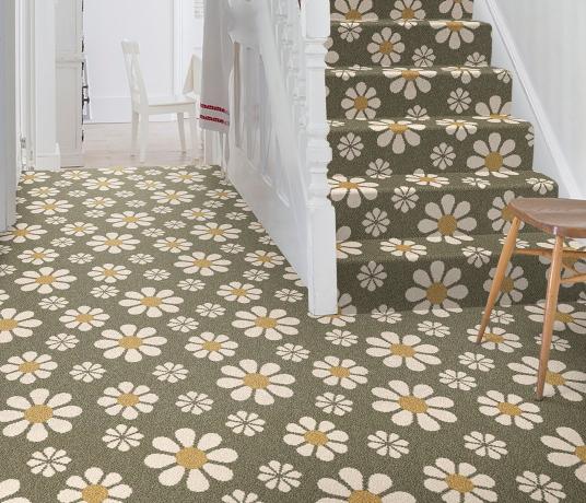 Quirky Bloom Oliva Carpet 7174 on Stairs