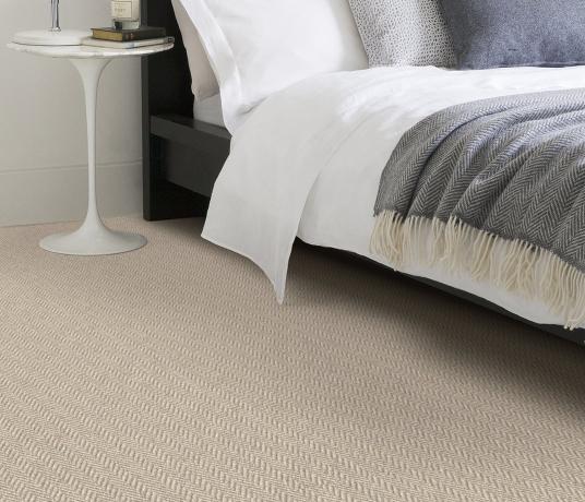 Wool Herringbone Zig Zag Enoki Carpet 4682 in Bedroom